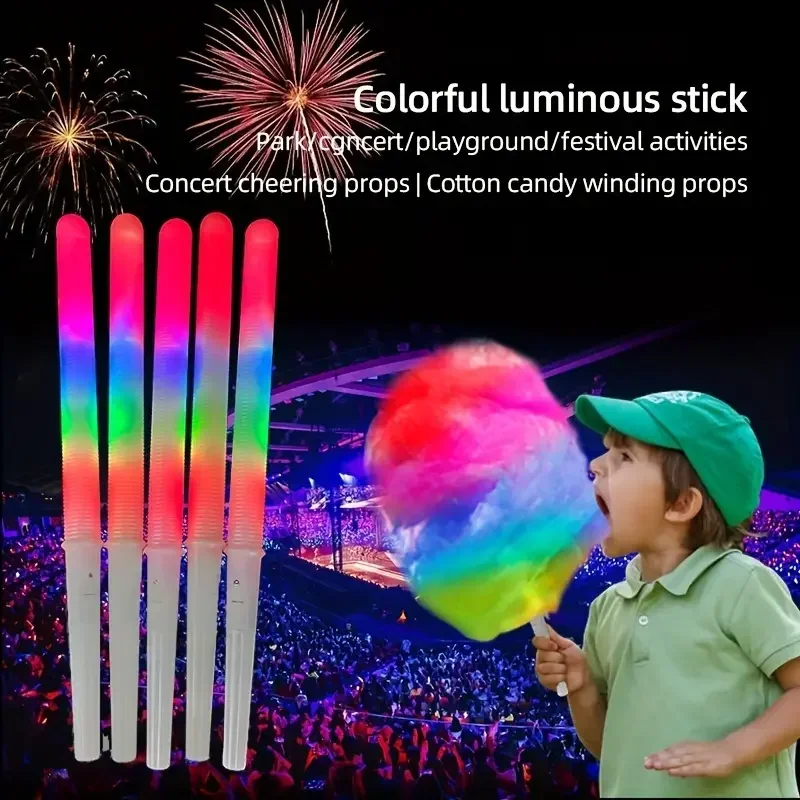 Cotton Candy Cone - 10/30 adet LED Pamuk Şeker Çubukları