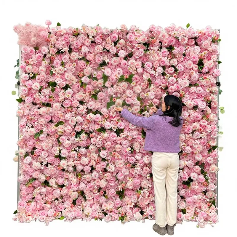 Flower Wall Panel - Sunwedding İpek Yapay Çiçek Duvarı Özelleştirilmiş