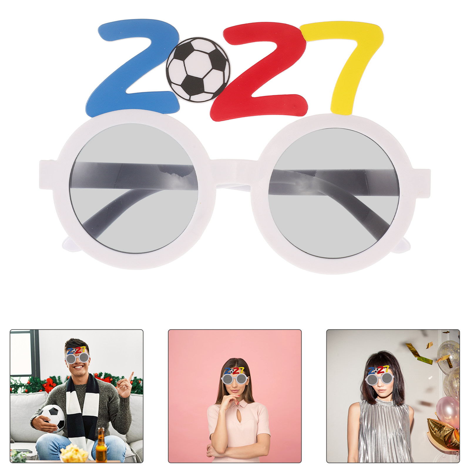 Photo Booth Frame - 2 Adet 2027 Futbol Parti Gözlüğü
