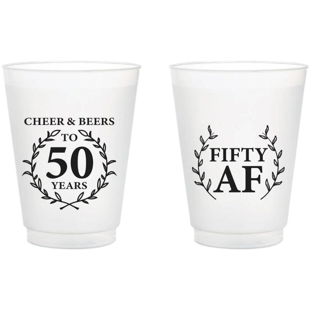 Plastic Cup 50Pcs - 10/50 Kişiselleştirilmiş Buzlu Plastik Bardaklar, 50.