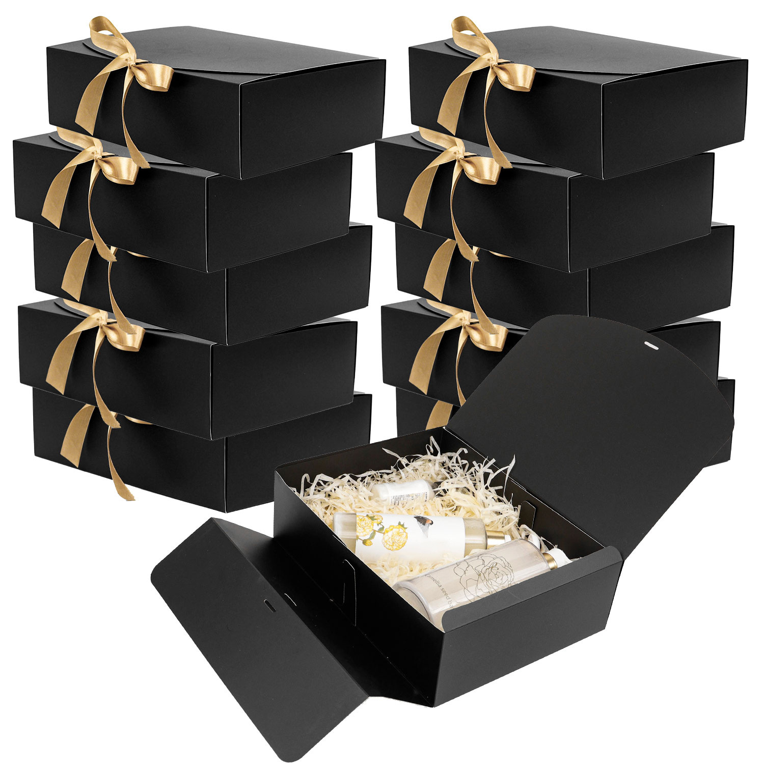 Papercraft Supply Ribbon - 10'lu Paket Kraft Kağıt Hediye Kutuları,