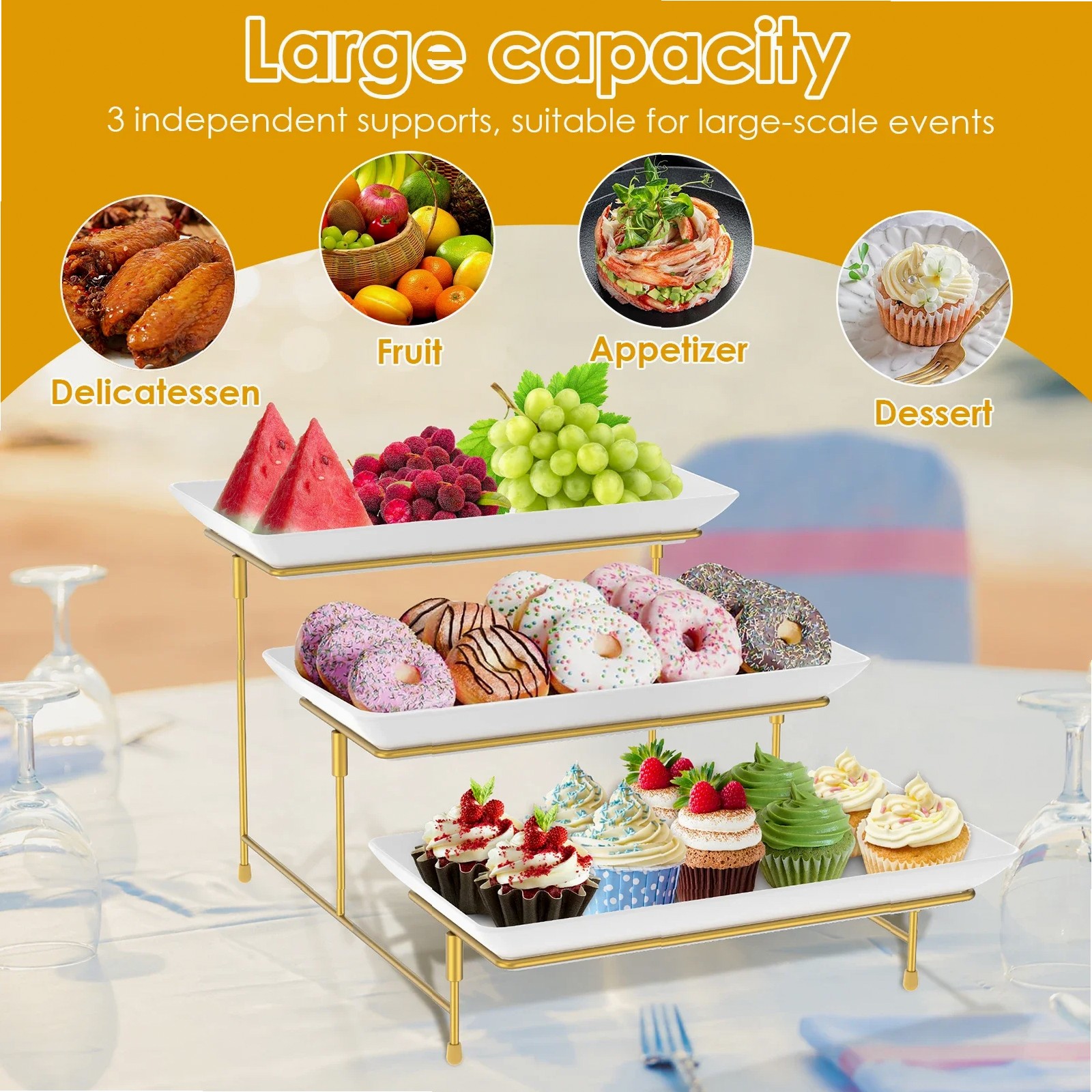 3 Katlı Servis Standı Seti Mey - Cupcake Stand Tier incelemesi ve fiyatı