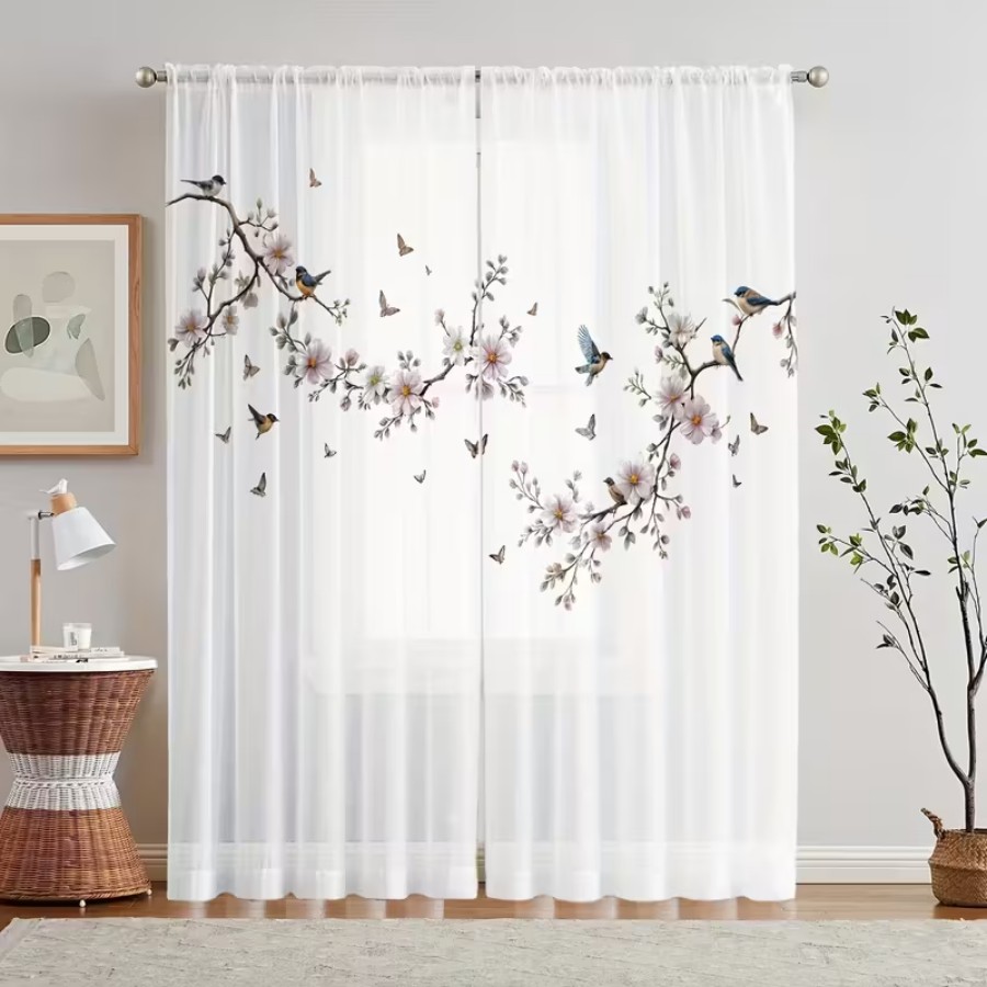2 Adet Dijital Baskı Şeffaf Pe - Flower Wall Panel incelemesi ve fiyatı