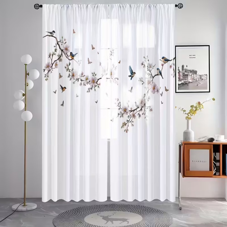 2 Adet Dijital Baskı Şeffaf Pe - Flower Wall Panel incelemesi ve fiyatı
