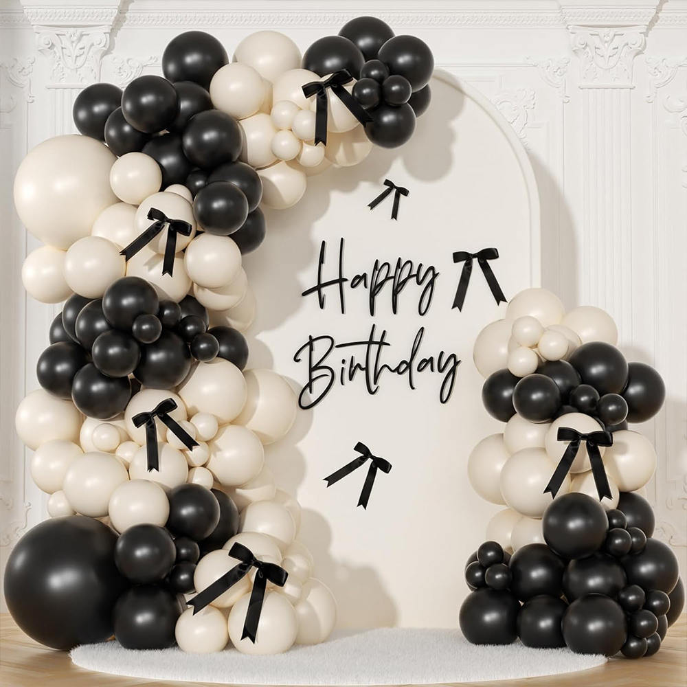 151 Adet Siyah ve Kum Beyazı L - Balloon Arch Kit incelemesi ve fiyatı