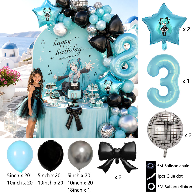 Hatsune Miku Sanal Şarkıcı Bal - Balloon Arch Kit incelemesi ve fiyatı