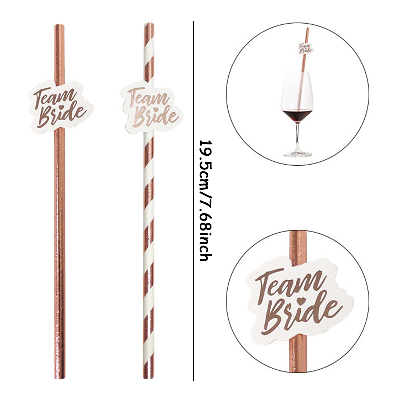 10 adet takım gelin gül altın  - Paper Straw Color incelemesi ve fiyatı