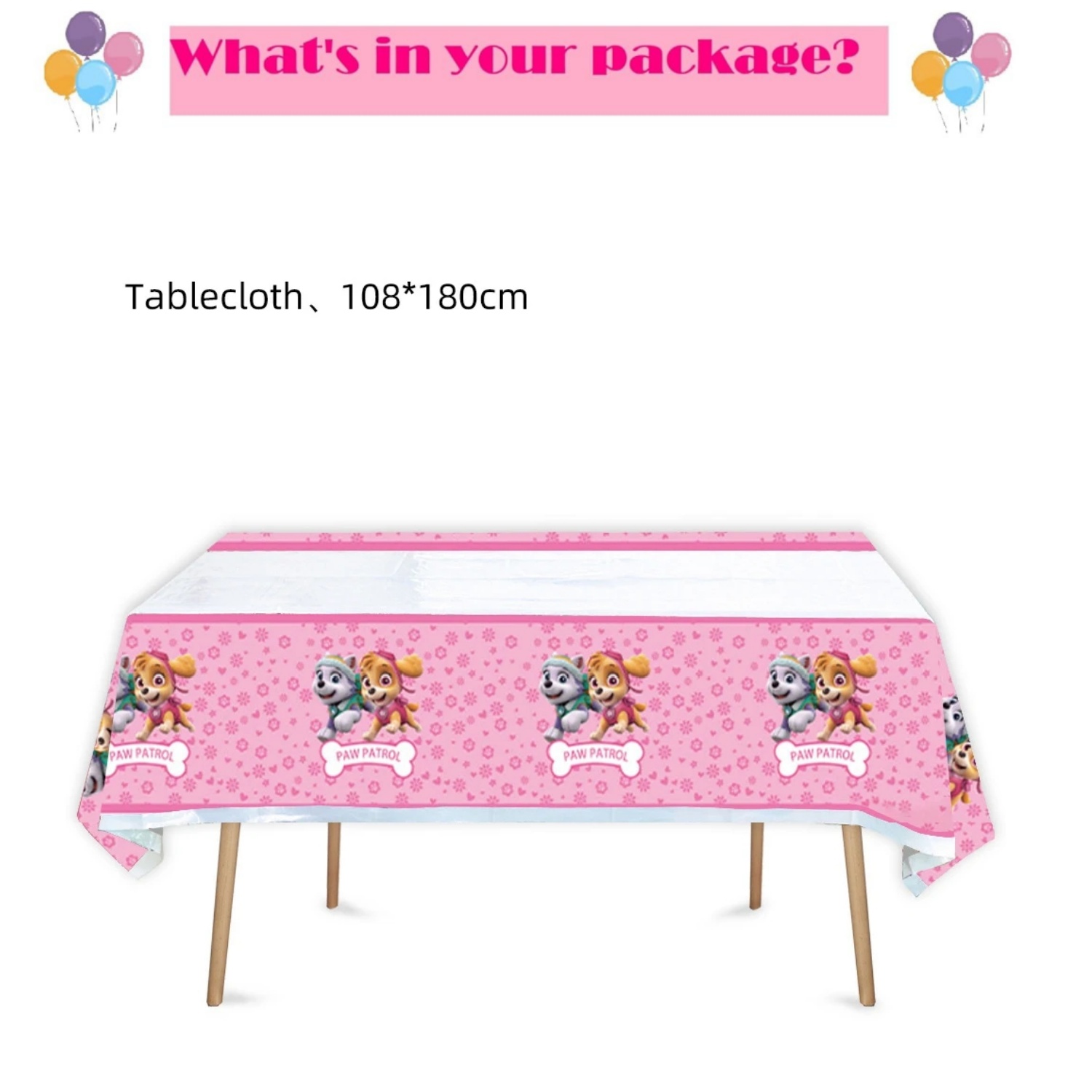 Pembe Paw Patrol Doğum Günü Pa - Table Cloth Disposable incelemesi ve fiyatı