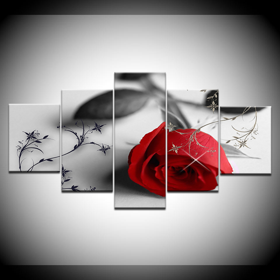 5 Panel/adet HD Baskı YSDAFEN  - Flower Wall Panel incelemesi ve fiyatı