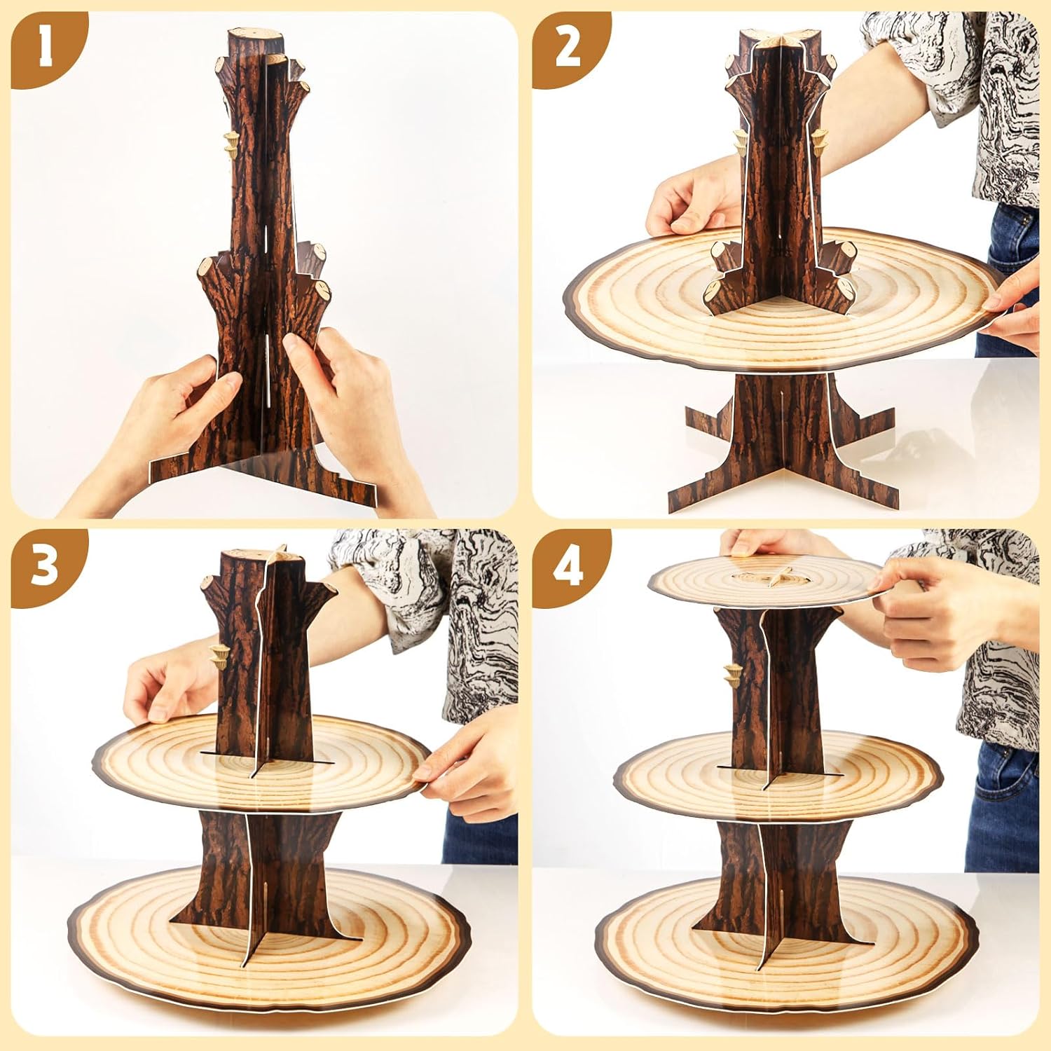 Ahşap Kek Standı Dekorasyon 3  - Cupcake Stand Tier incelemesi ve fiyatı