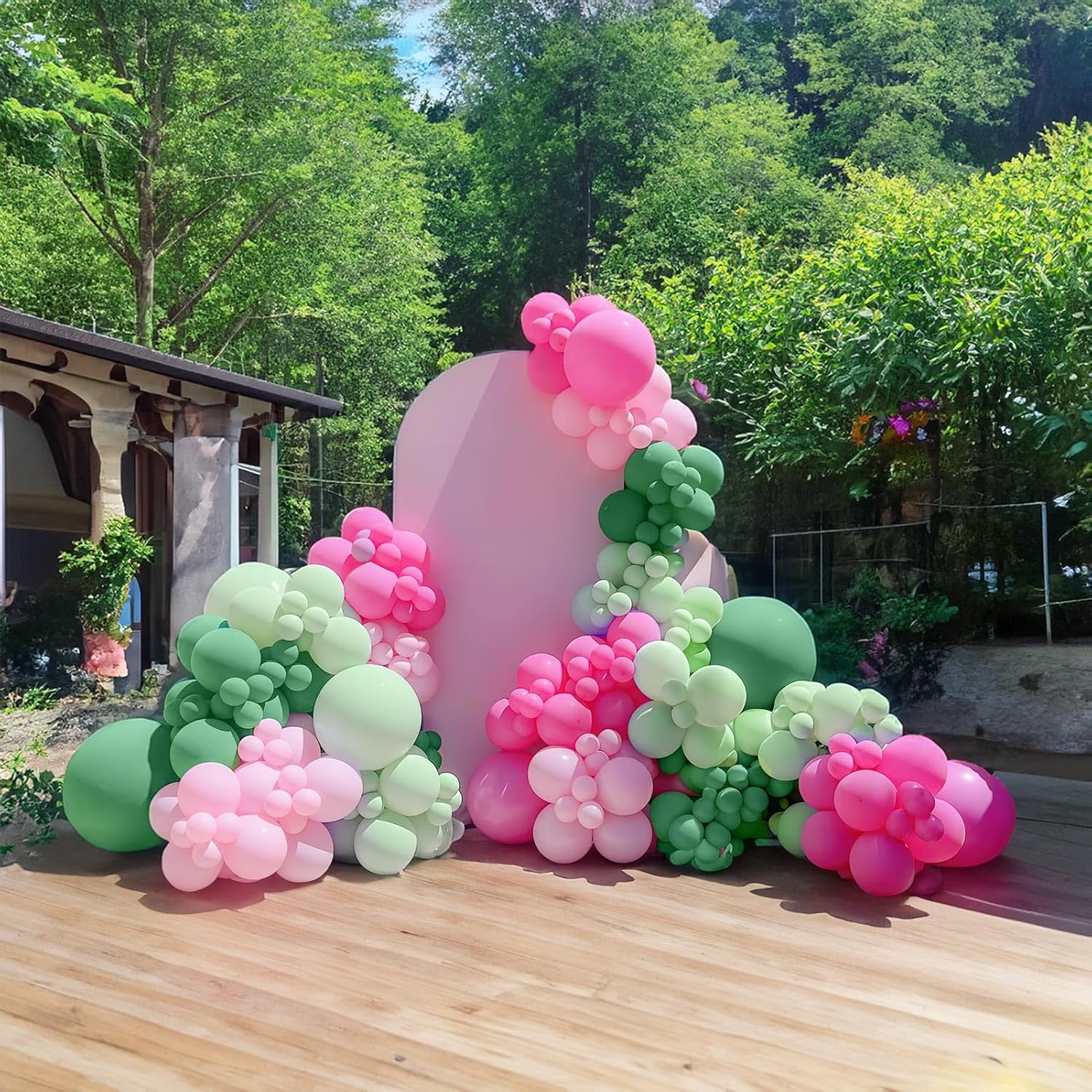 107 Adet Sıcak Pembe Yeşil Bal - Balloon Arch Kit incelemesi ve fiyatı